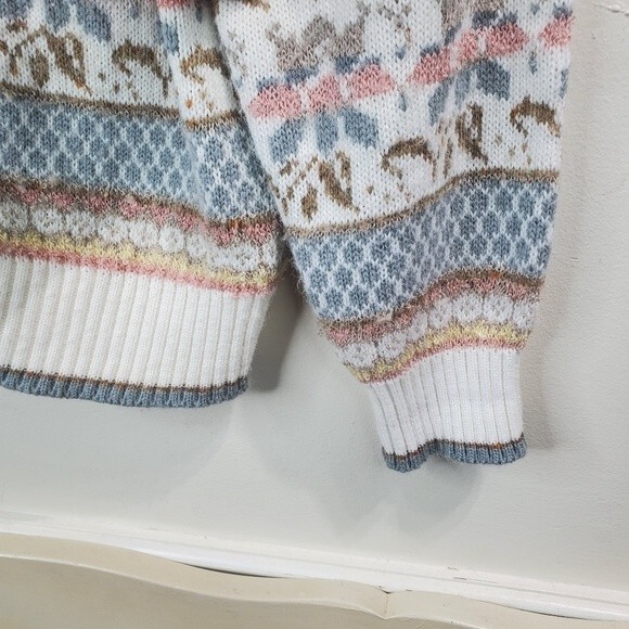 Jason Maxwell vintage wool floral cardigan size xl - Picture 2 of 5